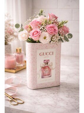 New Pink Gucci With Love Perfume Love Story Book Utensil Holder Flower Vase